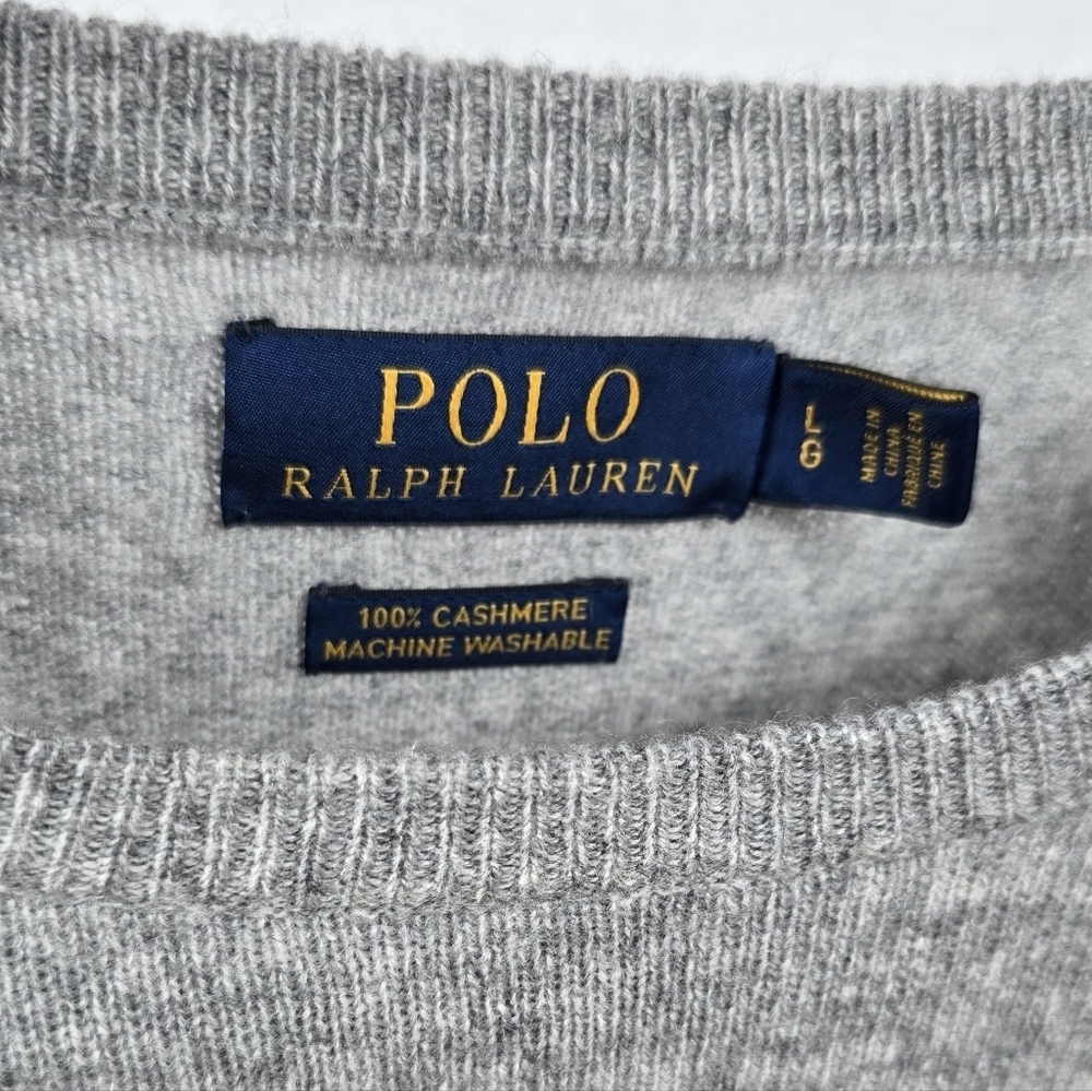 Polo Ralph Lauren Cashmere Sweater Crewneck Pull Over Minimalist Men's Sz.L - Picture 7 of 11